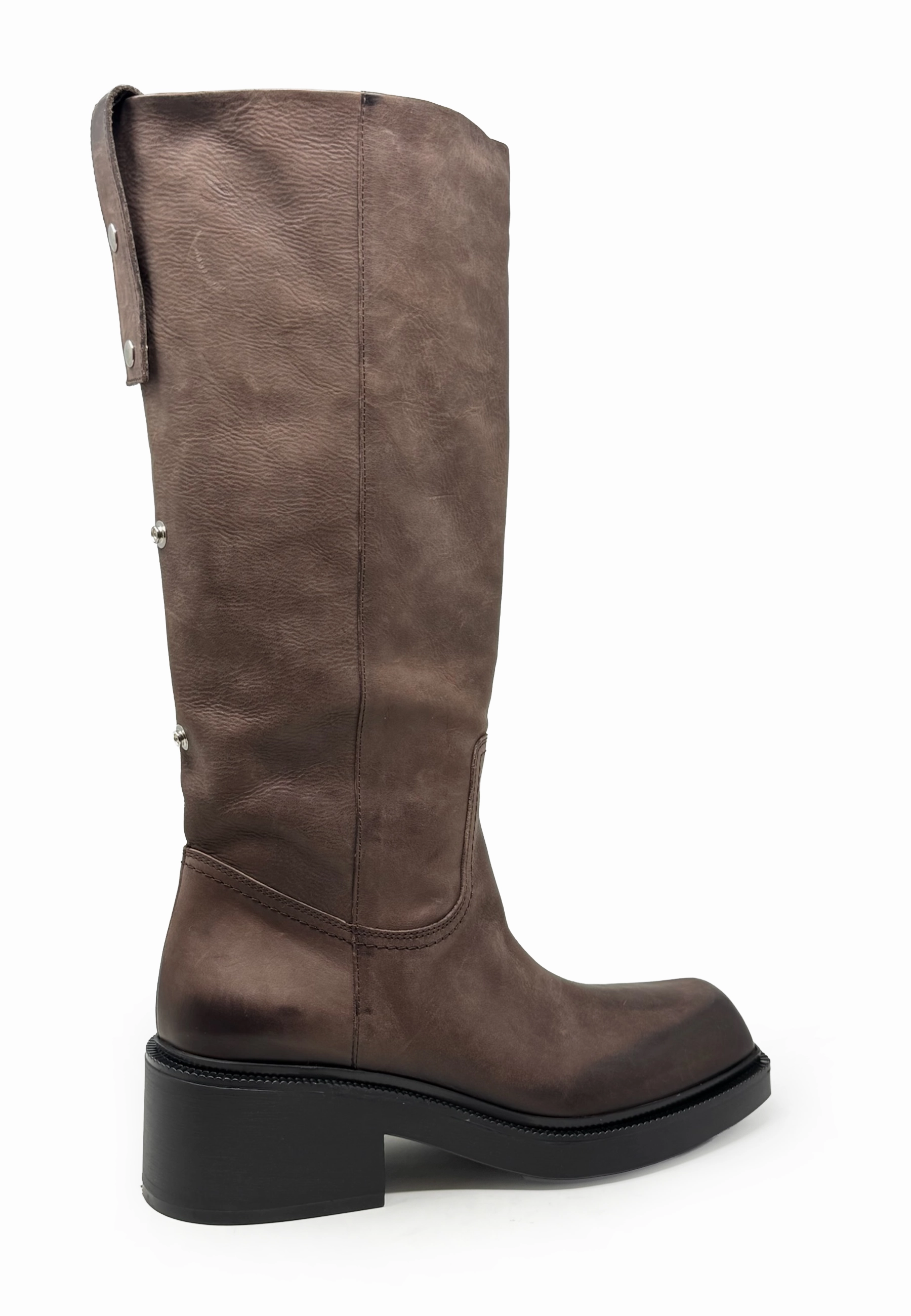 1H4154D Langschaftboot |Dark Brown Stiefel Warm