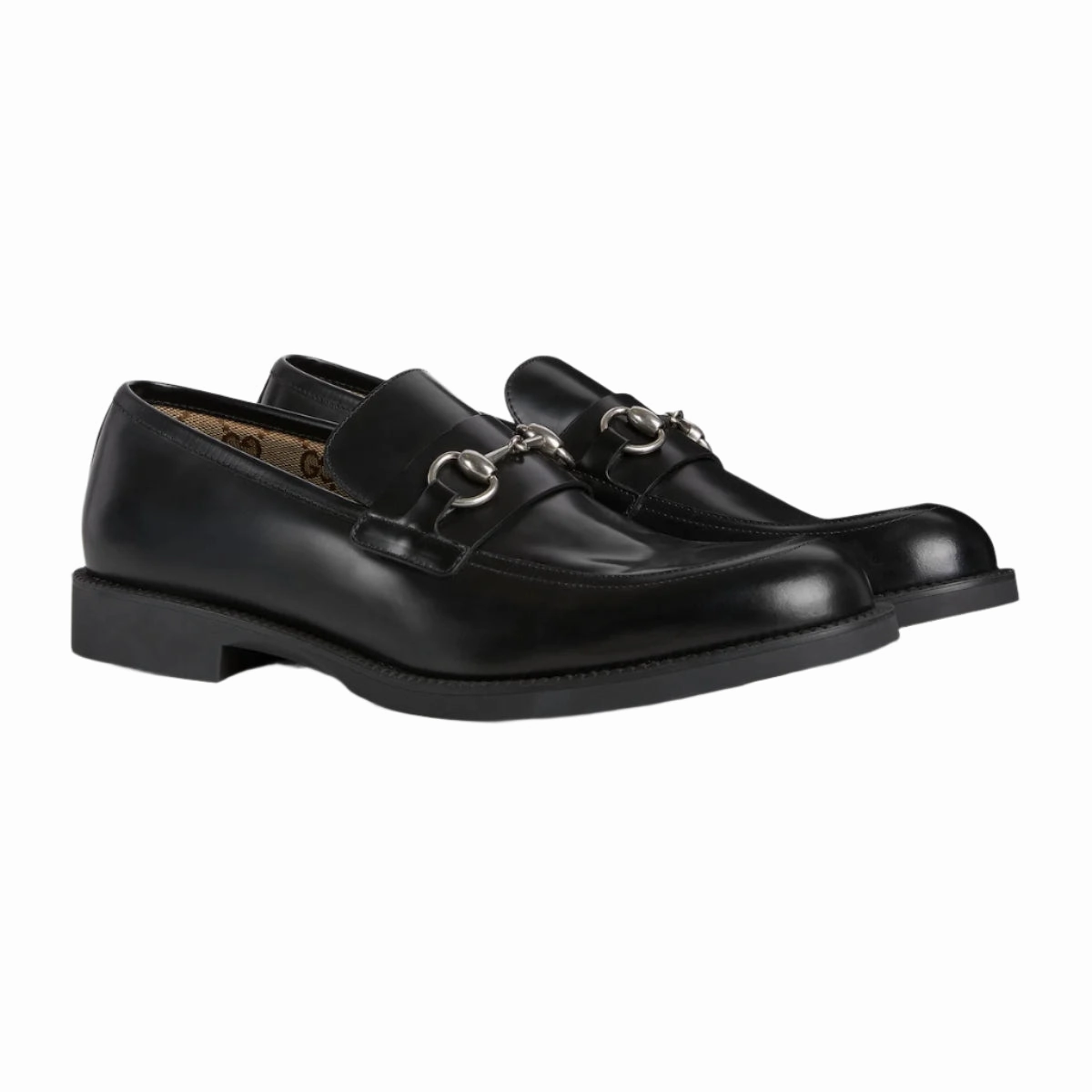 812152 AAD7W 1000 Black GUCCI MEN SHOES Loafers Slipping Off Heel
