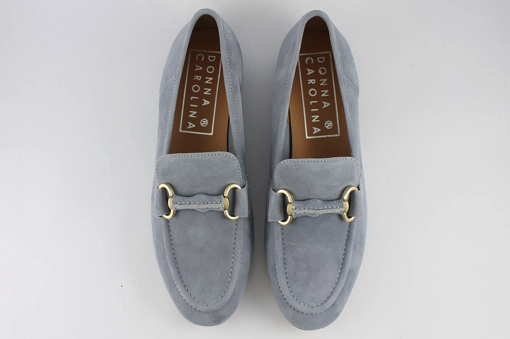 Loafers Leinen 'Cara' in Moody Sky