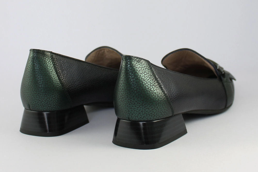 'Dali-Midnight' in Blue and Forest Green Coleman Loafers