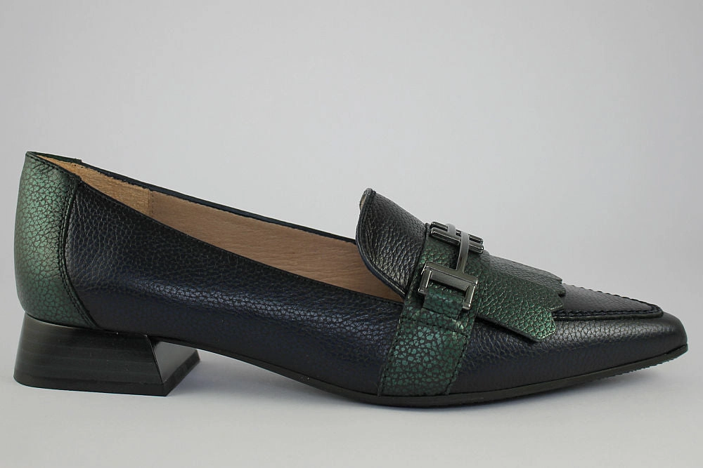 'Dali-Midnight' in Blue and Forest Green Balenciaga Loafers