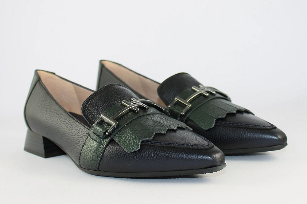 'Dali-Midnight' in Blue and Forest Green Loafers Pria