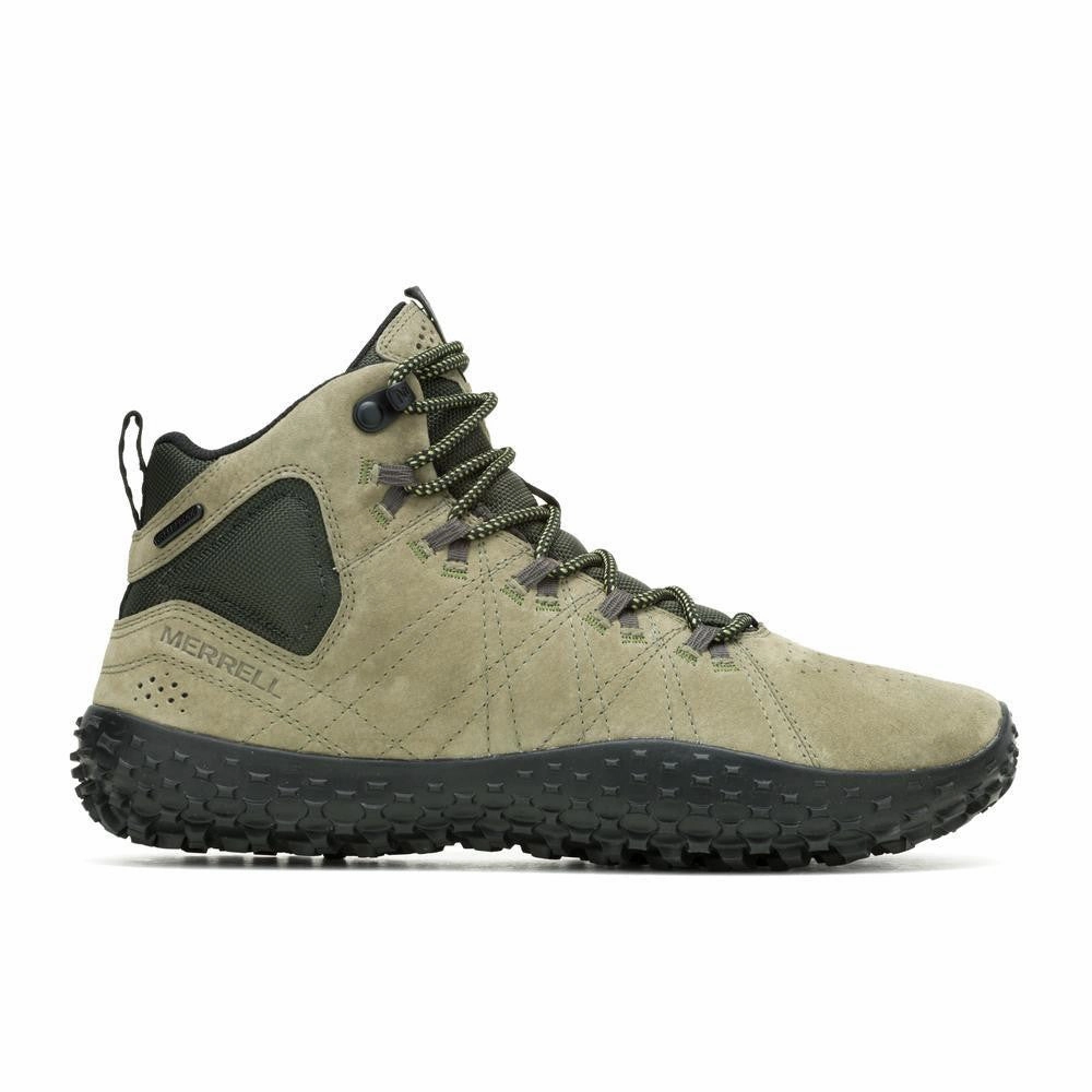 Wanderschuhe Sale Merrell Wrapt Mid Waterproof Herren - olive/black