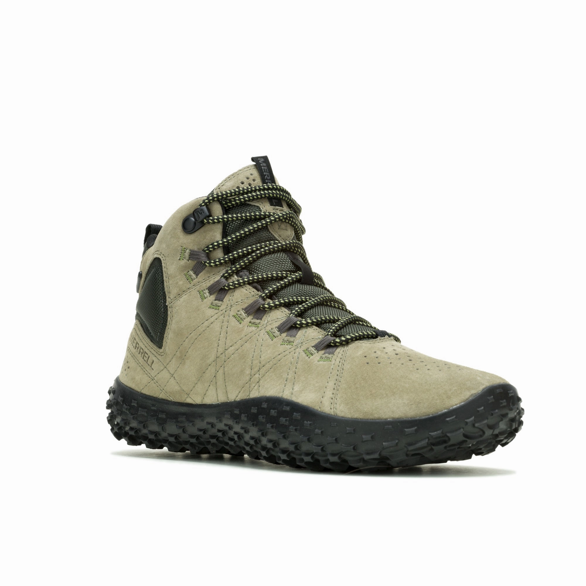 Wanderschuhe Mit Gel Dämpfung Merrell Wrapt Mid Waterproof Herren - olive/black
