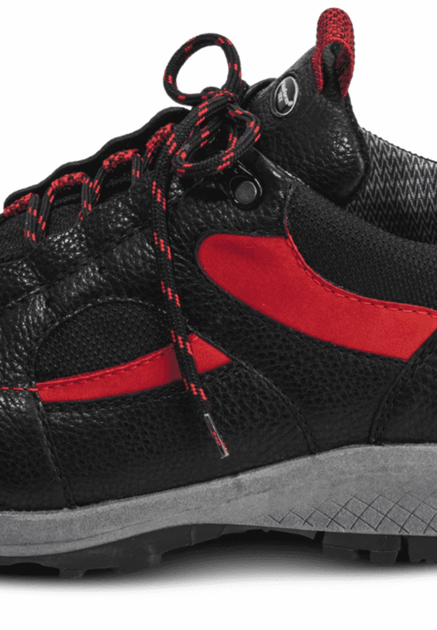 sportlicher Trekkingschnrer Nappaleder Wanderschuhe Stahlkappe