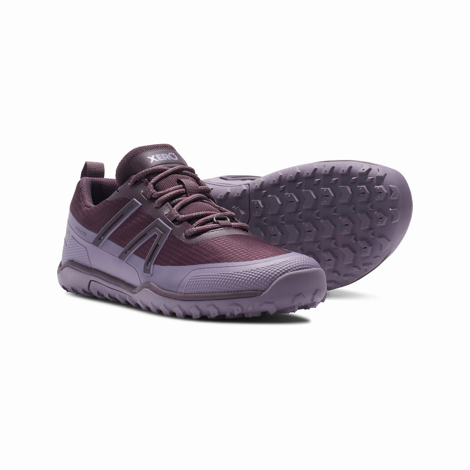 Xero Shoes Scrambler Trail Low Waterproof Women - plum perfect/sage purple Wanderschuhe Spreizfuß