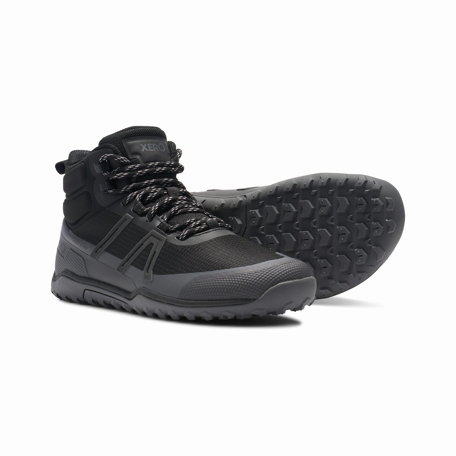 Wanderschuhe über Knöchel Xero Shoes Scrambler Trail Mid Waterproof Women - black/asphalt
