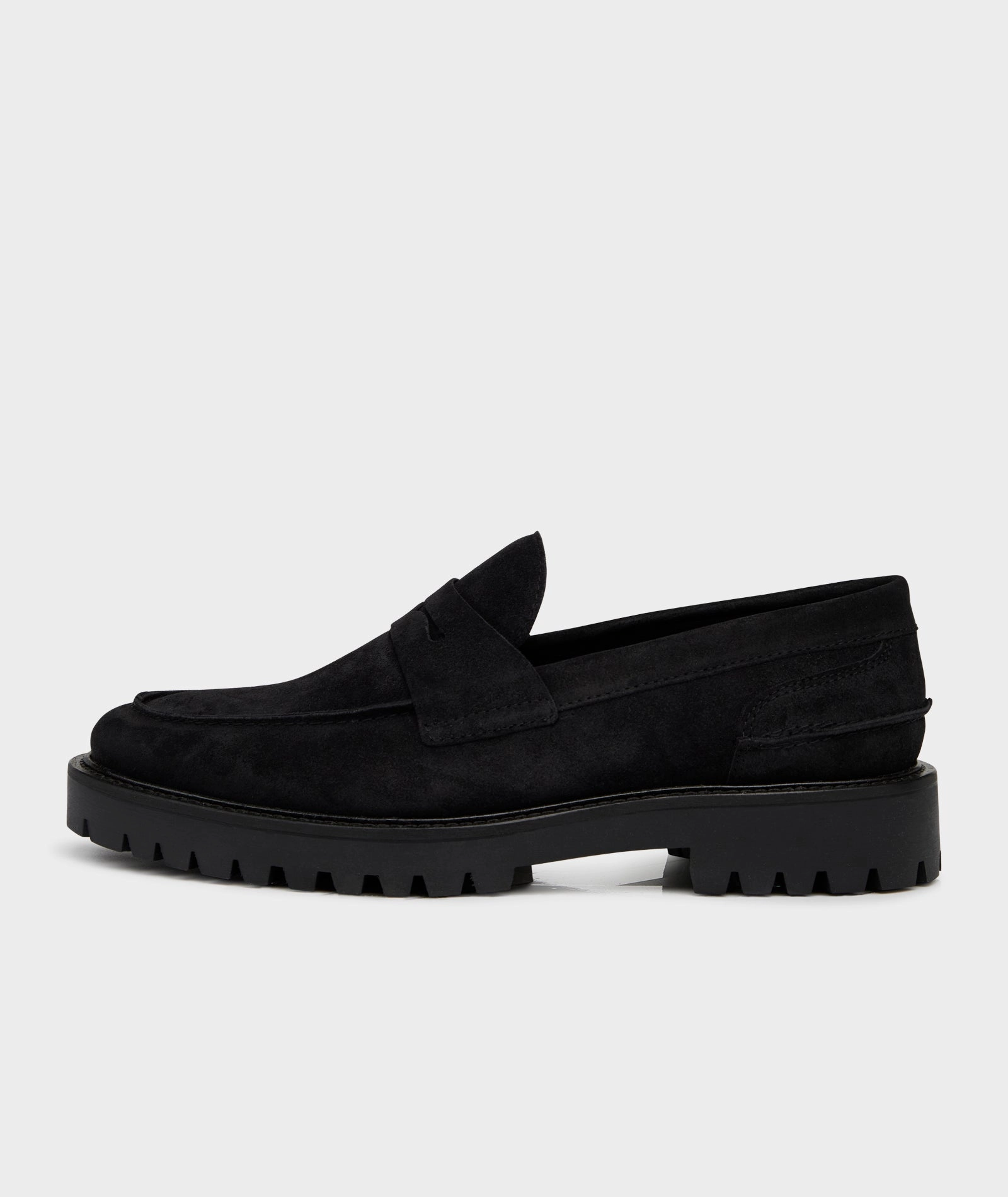 Ladies Comfort Loafers Aaron Penny Loafer - Black Suede