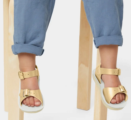 Saltwatersandals Sandale Surfer Gold Kinder Innensohlen Von Sandalen Reinigen