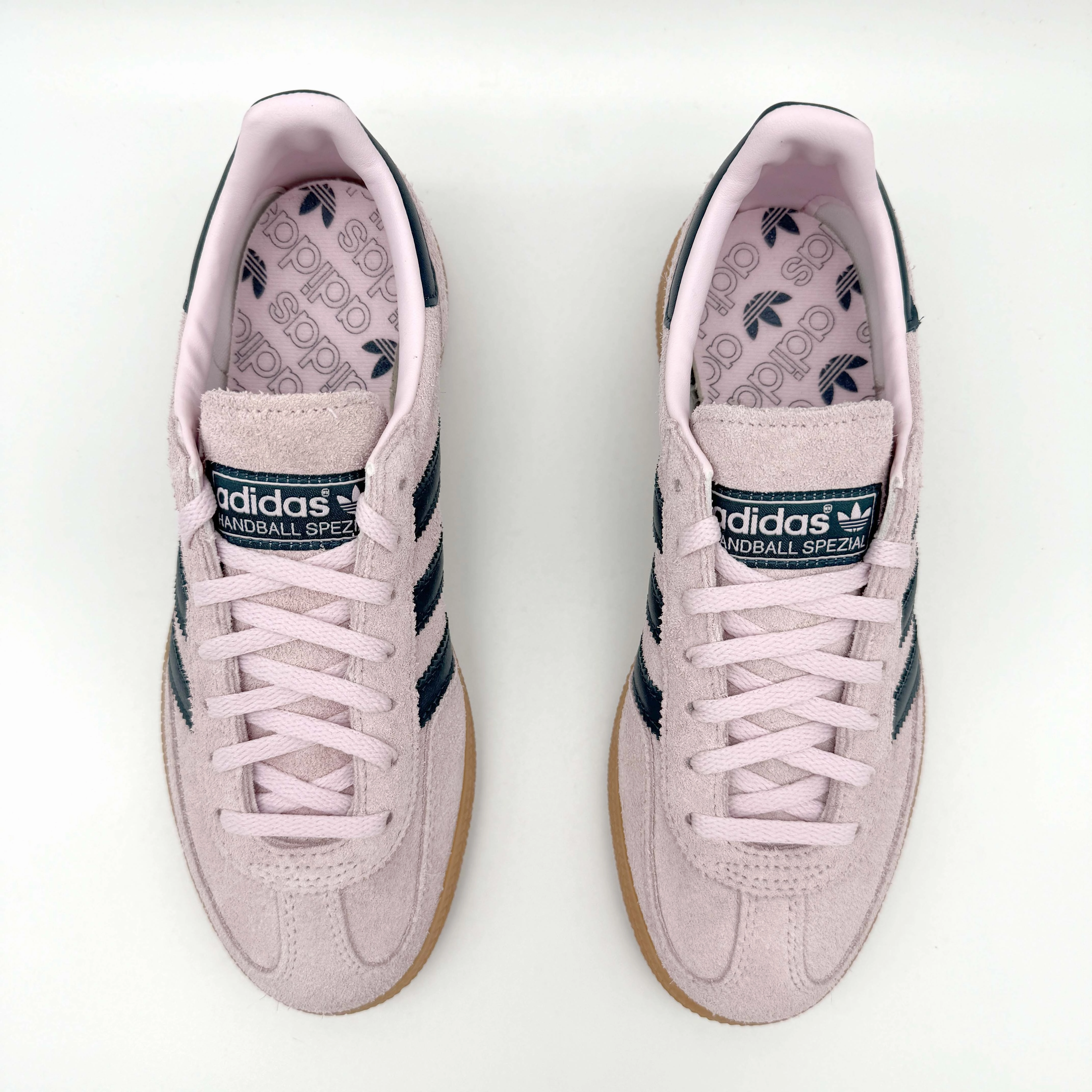 Plateau Sneaker Glitzer adidas Handball Spezial Clear Pink Arctic Night