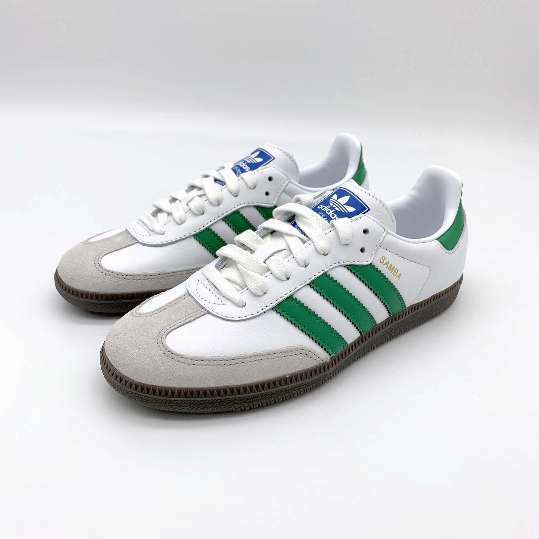 adidas Samba OG Footwear White Green Weiße Sneaker Sauber Bekommen