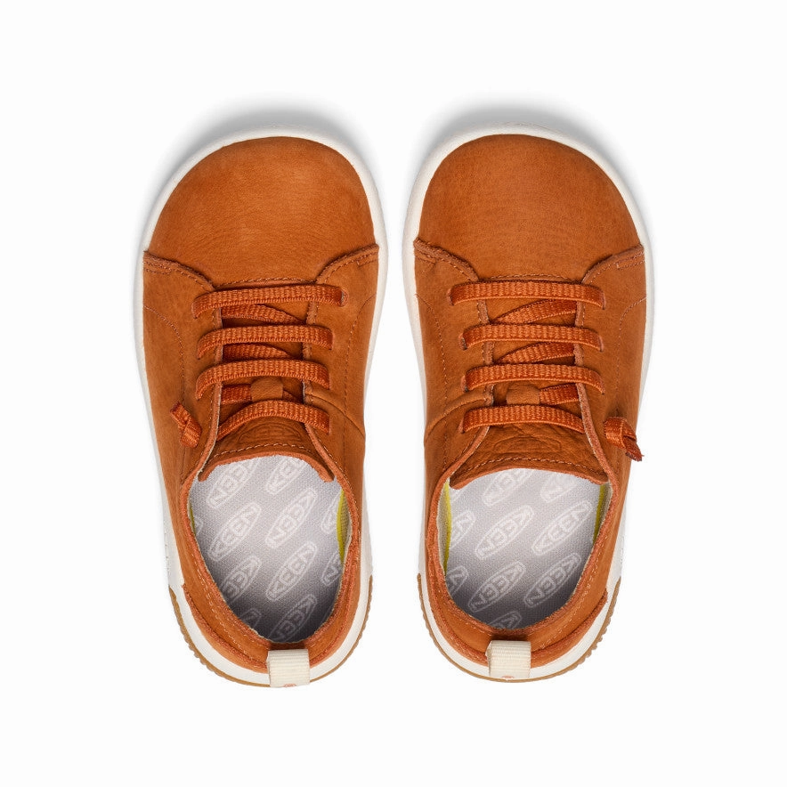 Sneaker Fetisch Little Kids' KNX Leather Sneaker  |  Gold Flame/Star White