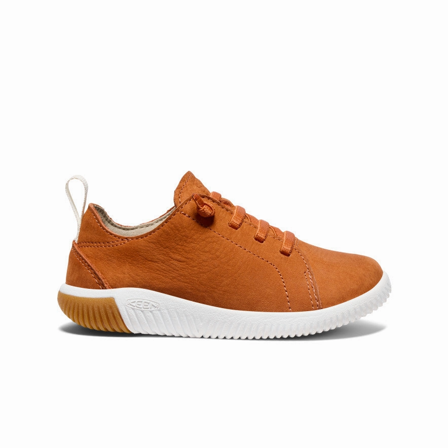 Used Sneaker Market Little Kids' KNX Leather Sneaker  |  Gold Flame/Star White