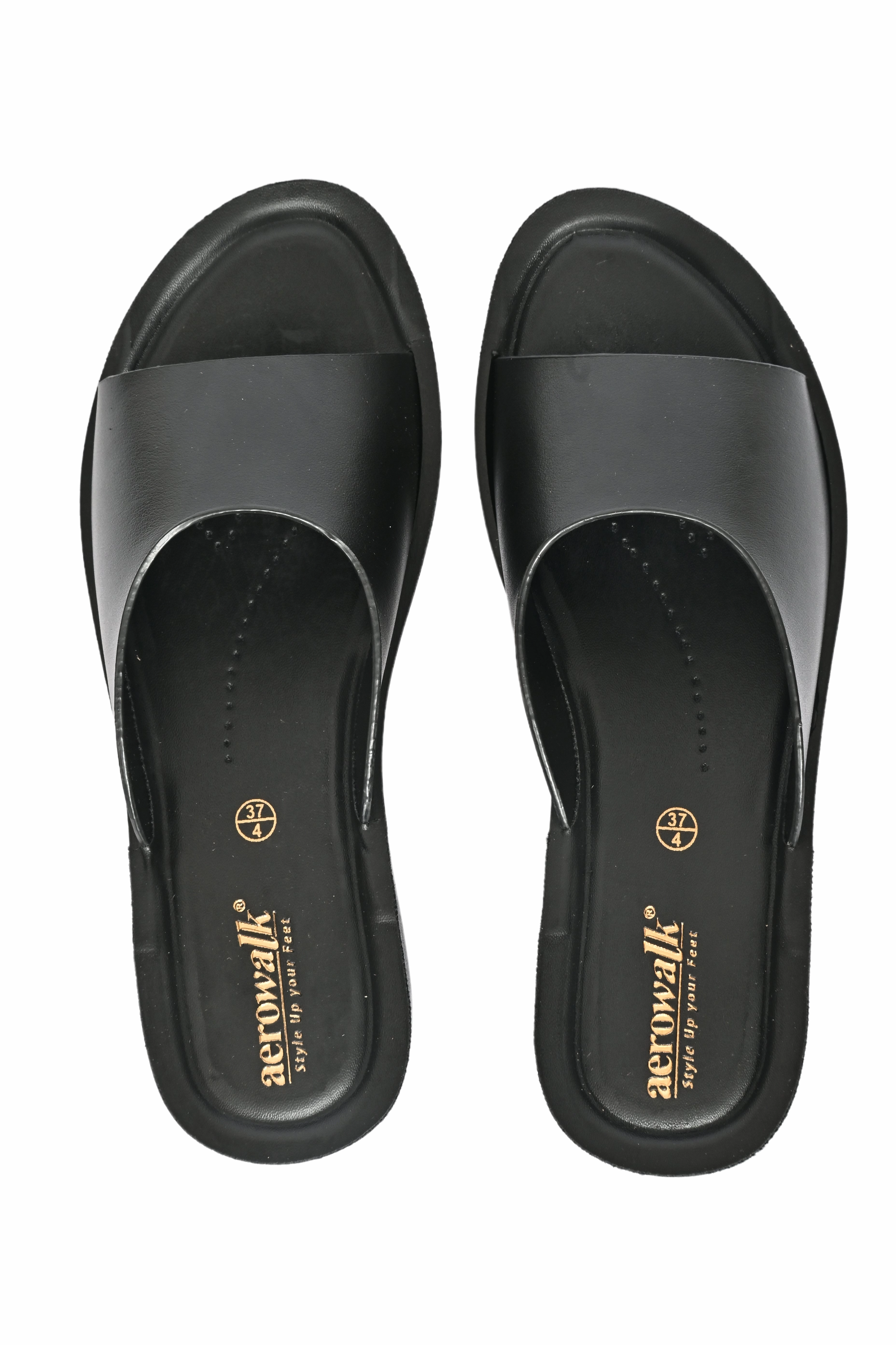 Aerowalk BLACK Slipper with slip-on for female Pantoffeln Von Emanuela Aus Italien