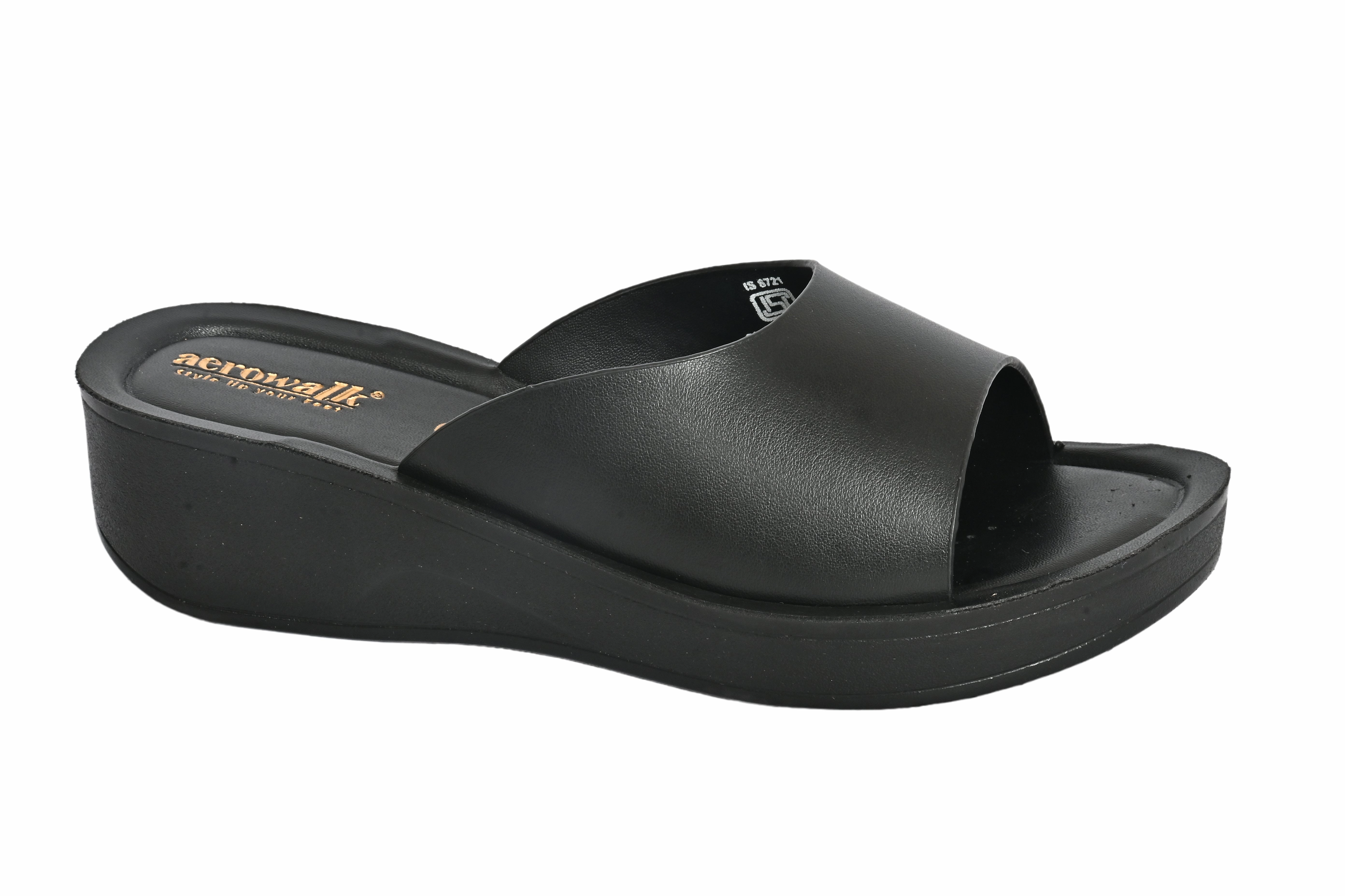 Pantoffeln Herren Lammfell Aerowalk BLACK Slipper with slip-on for female