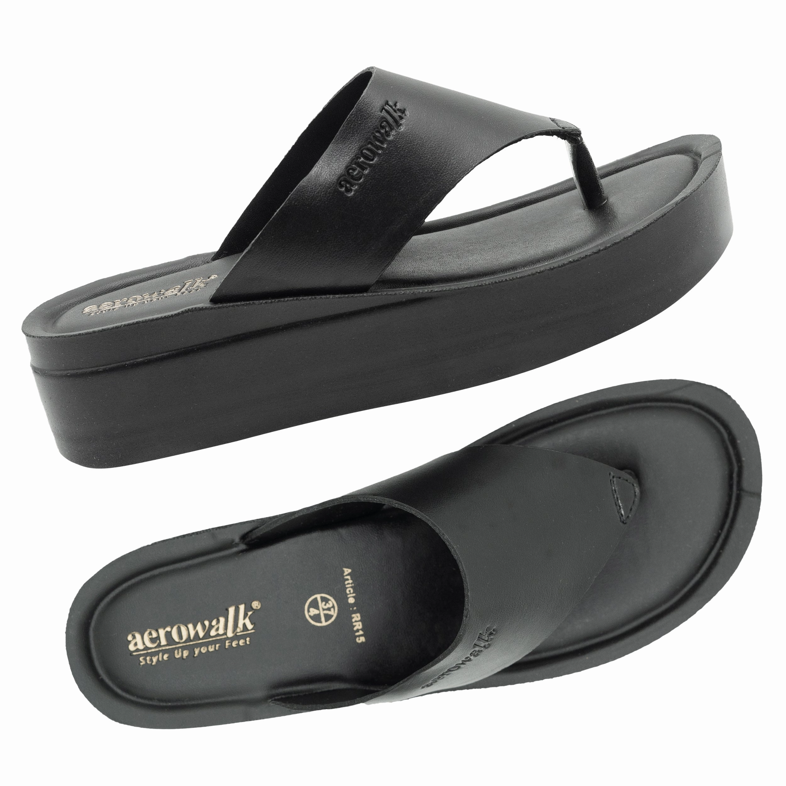 Aerowalk BLACK Slipper with slip-on for female Strickanleitung Pantoffeln