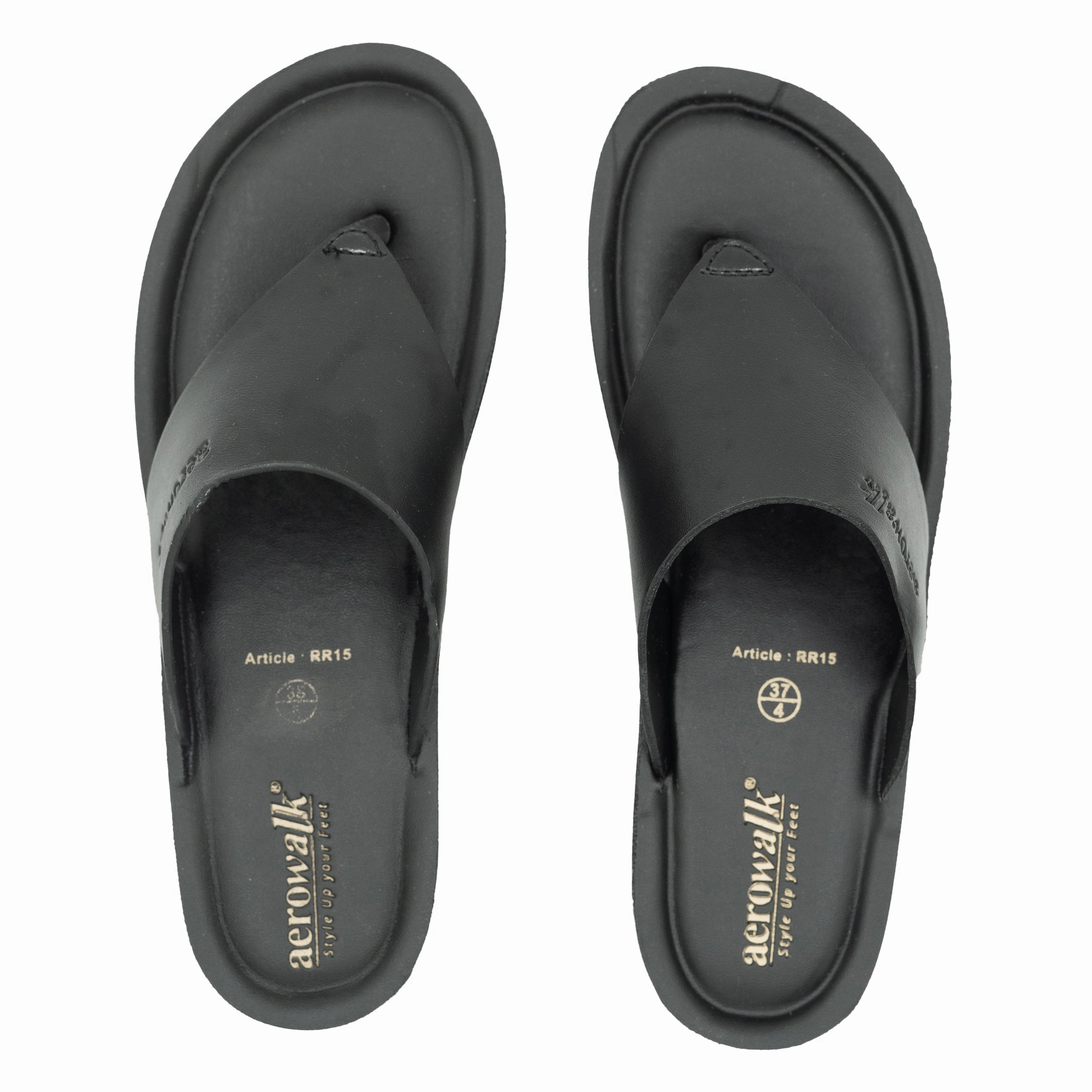 Pantoffeln Mit Umschlag Aerowalk BLACK Slipper with slip-on for female