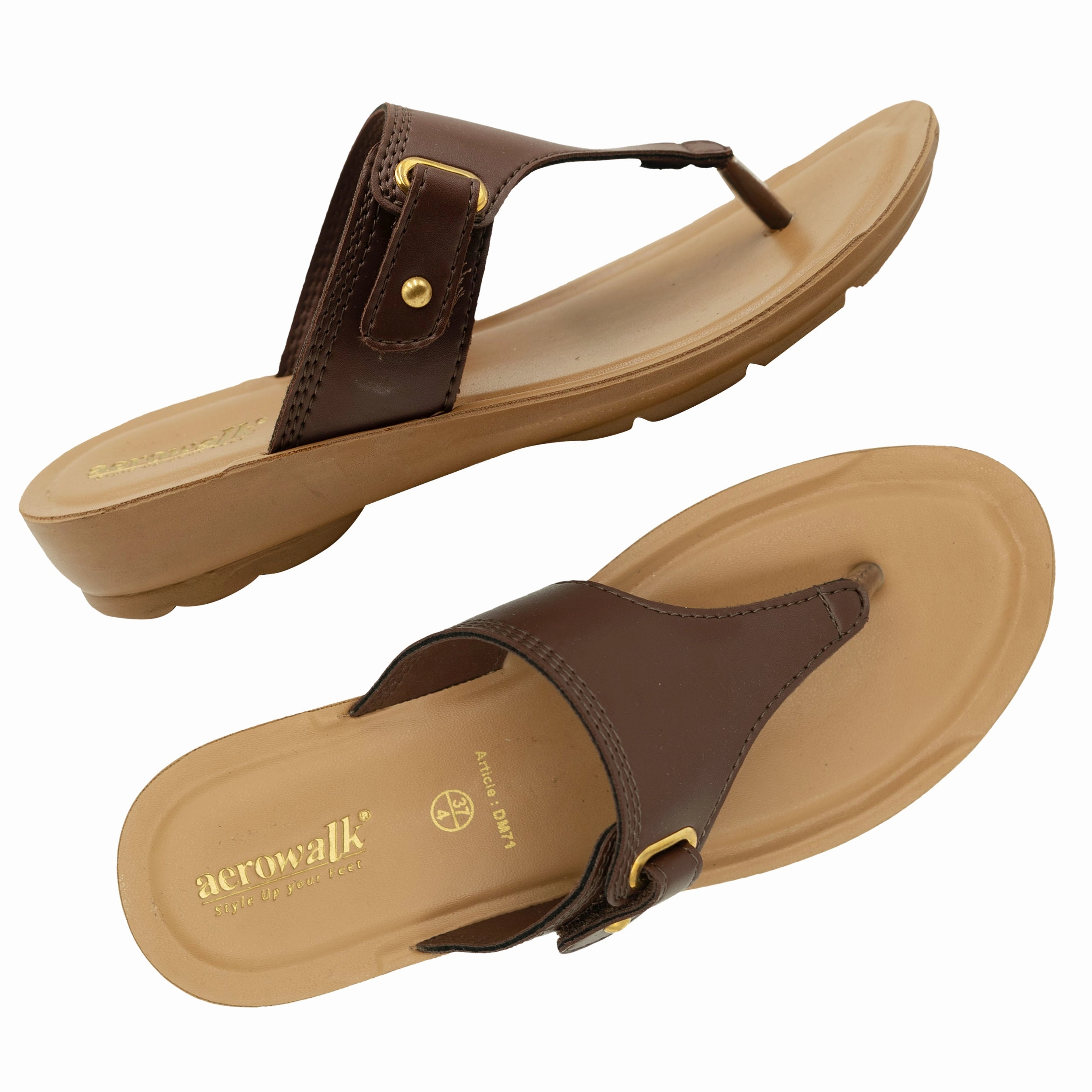 Aerowalk BROWN Slipper with slip-on for female Winnie Pooh Pantoffeln