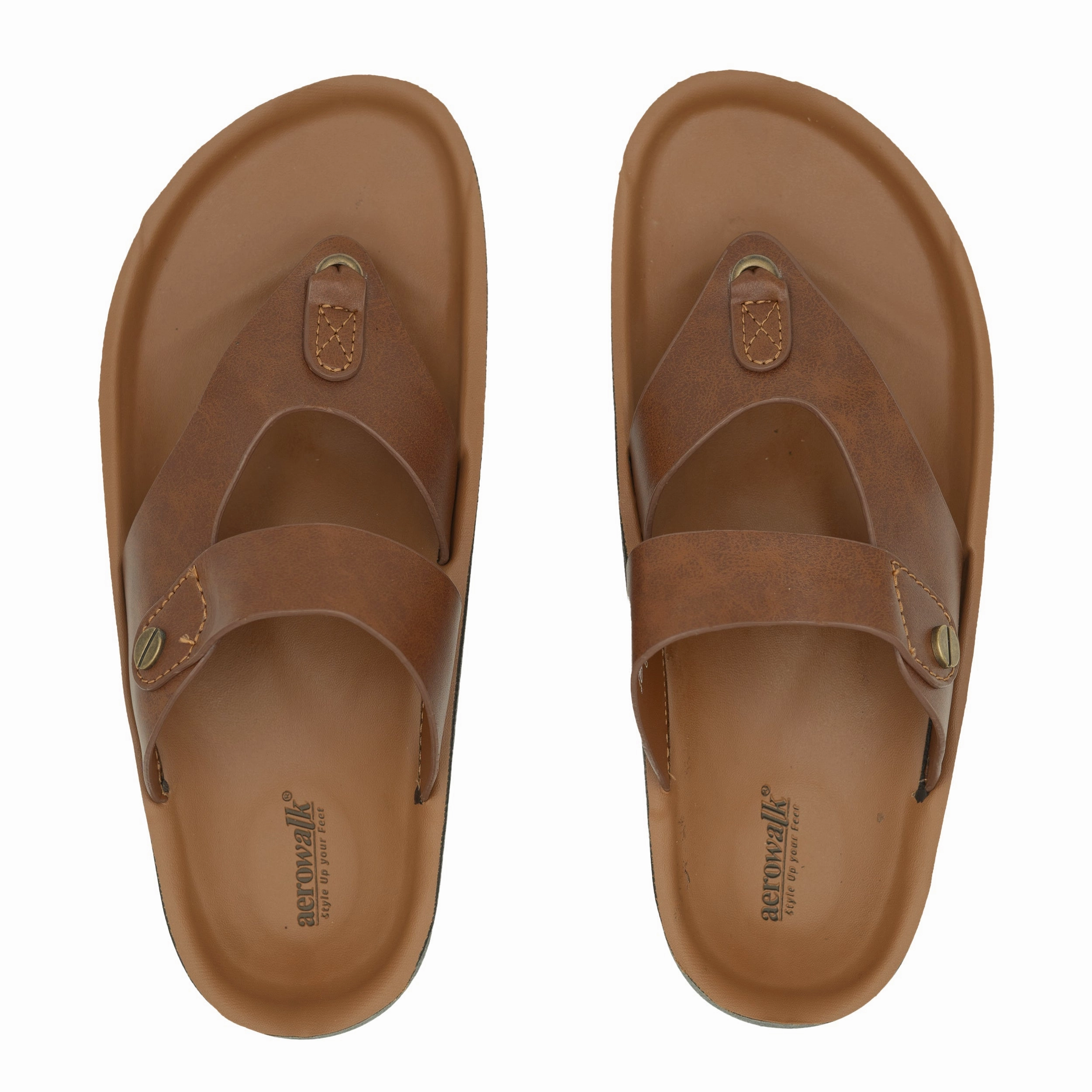 Aerowalk TAN Slipper with slip-on for male Kitzbühel Pantoffeln 45