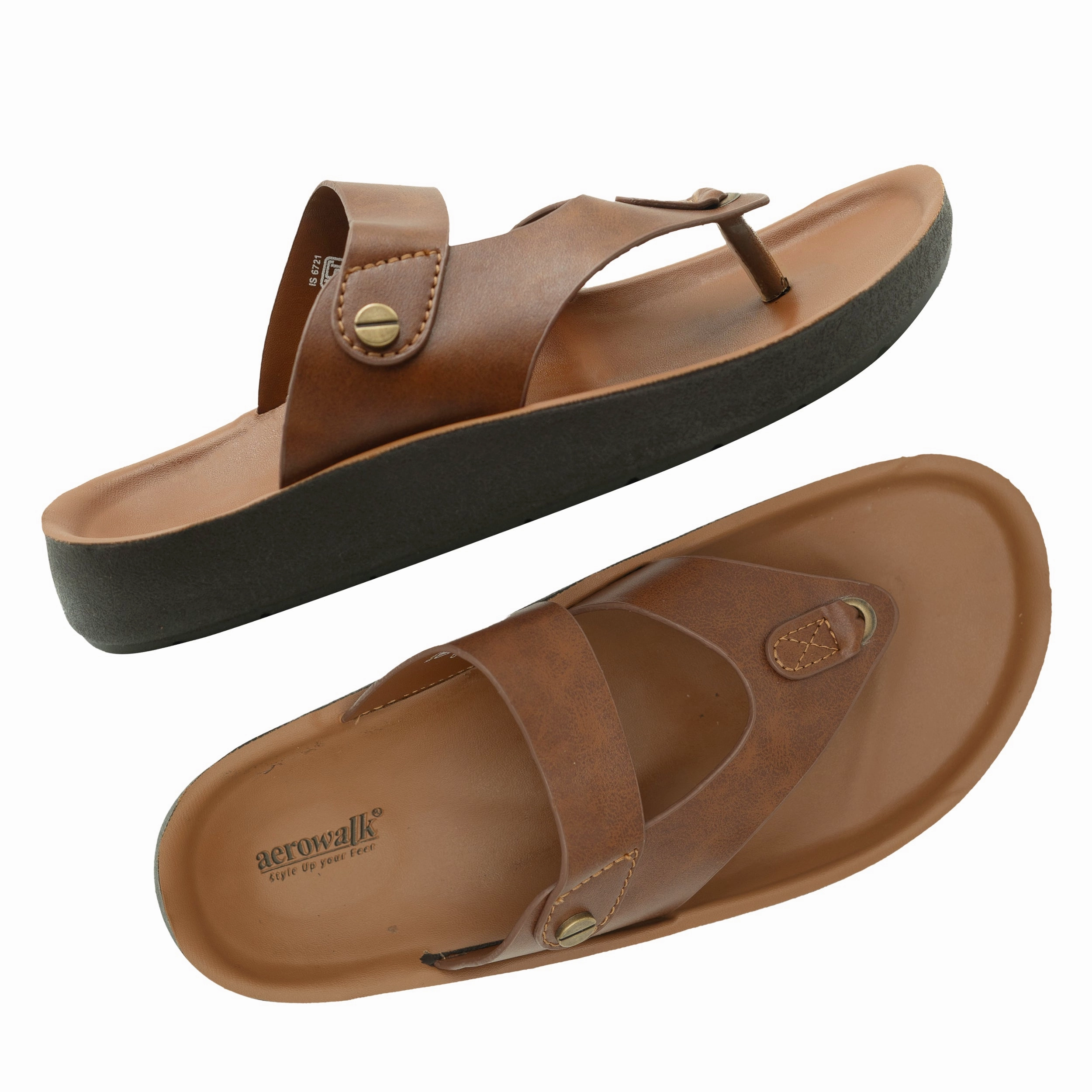 Pantoffeln Hausschuhe Pantoffeln Aerowalk TAN Slipper with slip-on for male