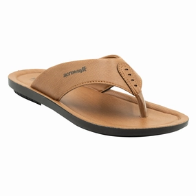 Aerowalk TAN Slipper with slip-on for male Pailletten Pantoffeln