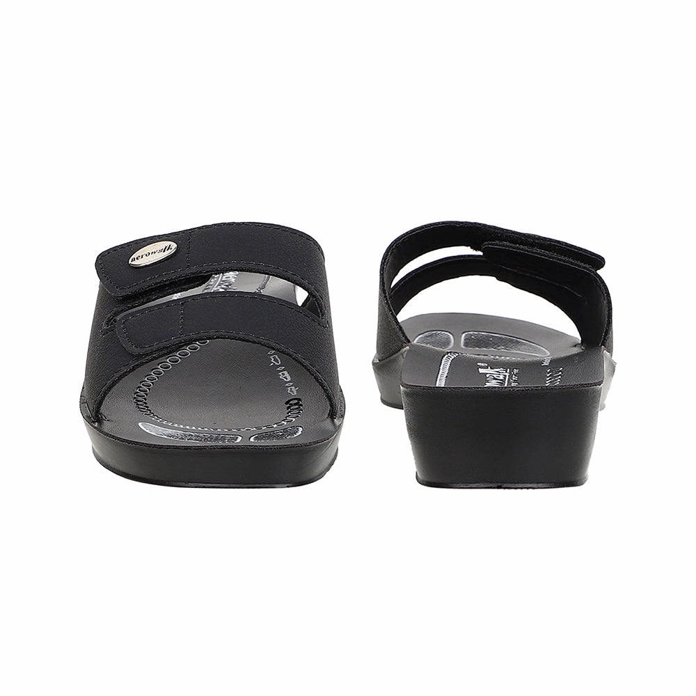 Aerowalk Women Slipper #0402 - BLACK Pantoffeln 43