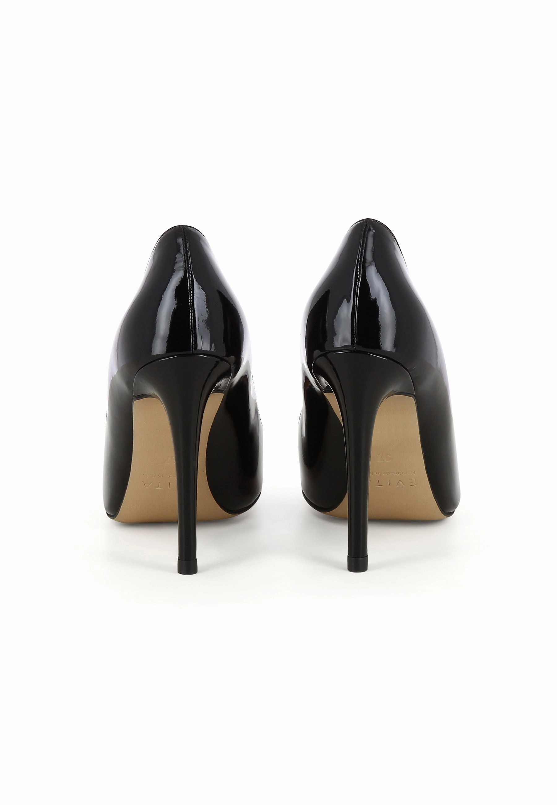 ALINA Damen Pumps  -  Lackleder Schwarz Classic