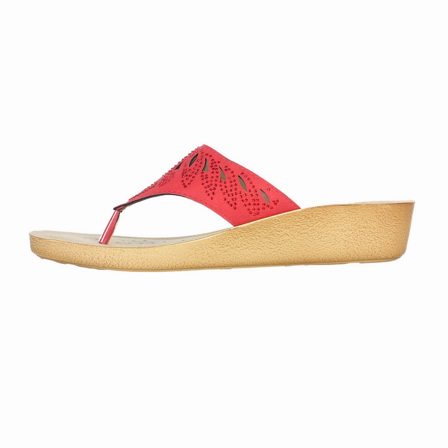 Inblu Women Slipper #PP25 - RED Pantoffeln Mit Wechselfussbett