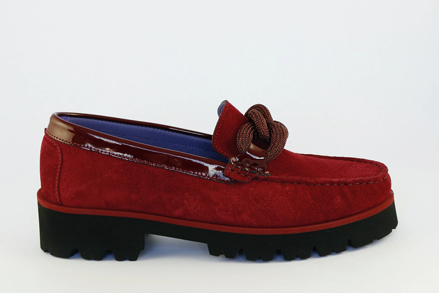 Low Vamp Loafers 'Frederica' in Bordeaux