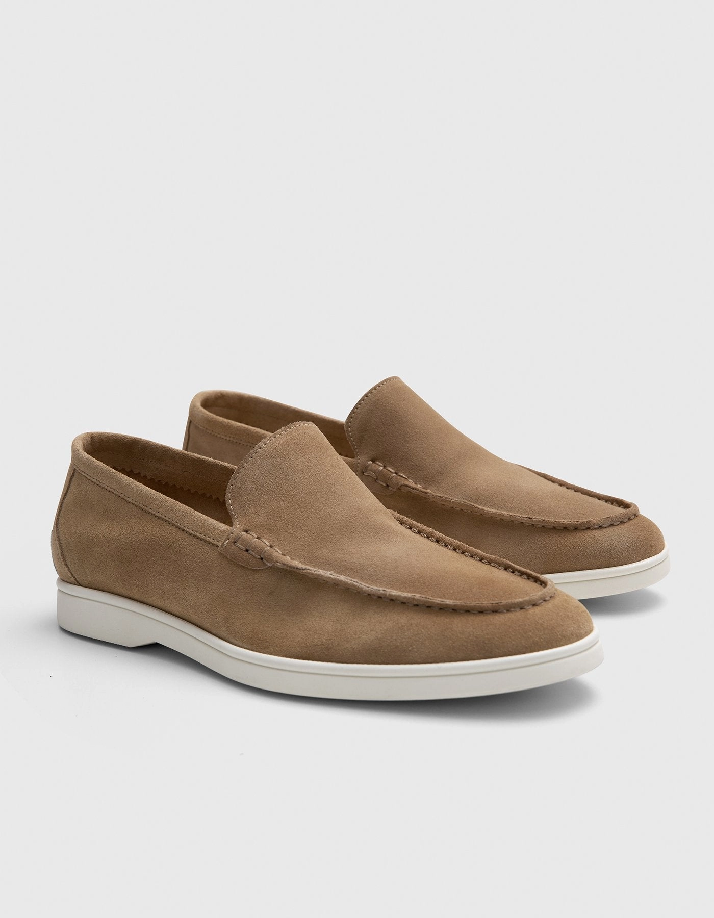 Offene Pantoffeln Slipper Piacenza Velours. Beige