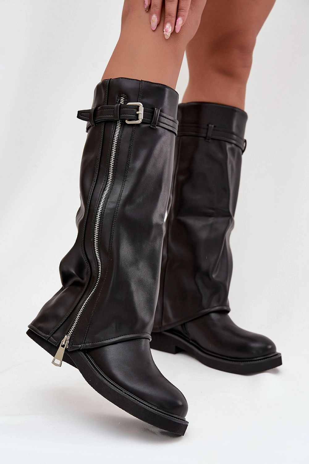 Thigh-Hight Boots model 219140 Step in style Chelsea Boots Loose Around Heel