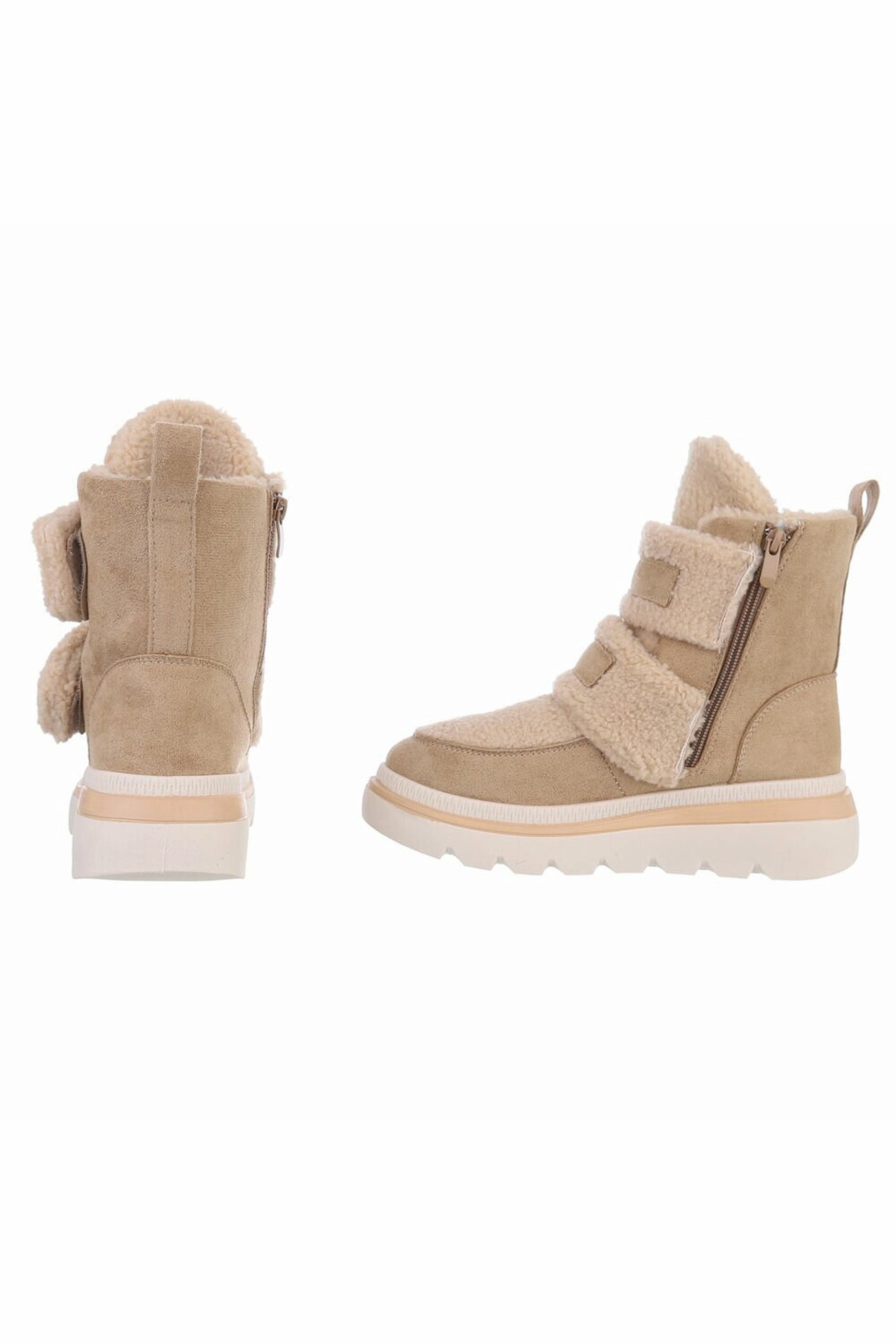 Zalando Gabor Sneaker Teddy Stiefel mit Klett, beige