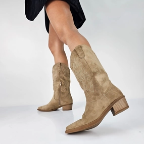 Stiefeletten Zur Tracht Cowboy-Stiefeletten mit Blockabsatz fr Urbanen Chic