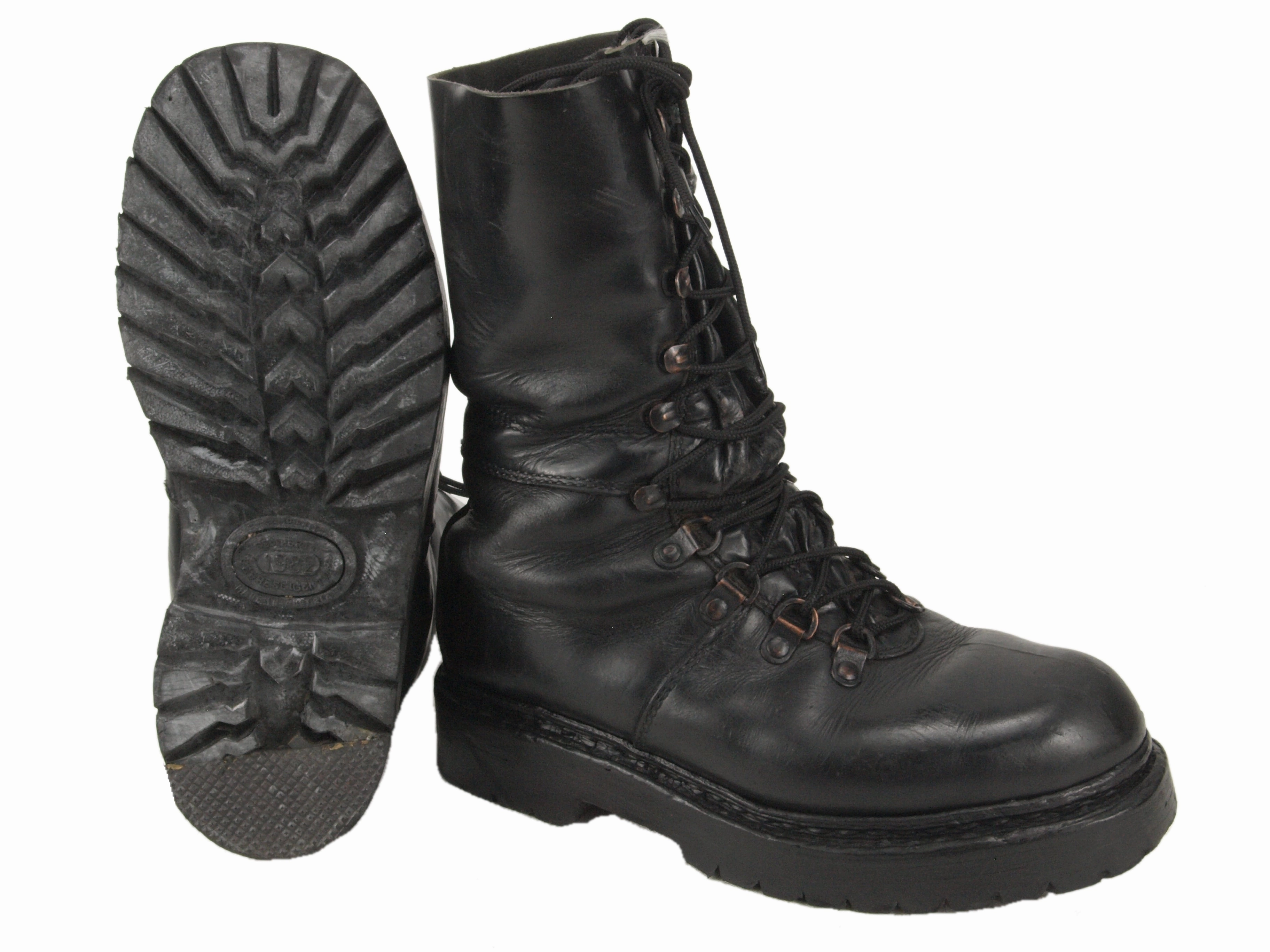 Austrian Army Leather Combat Boots - Half-lined - Unissued Ktm Stiefel Supermoto