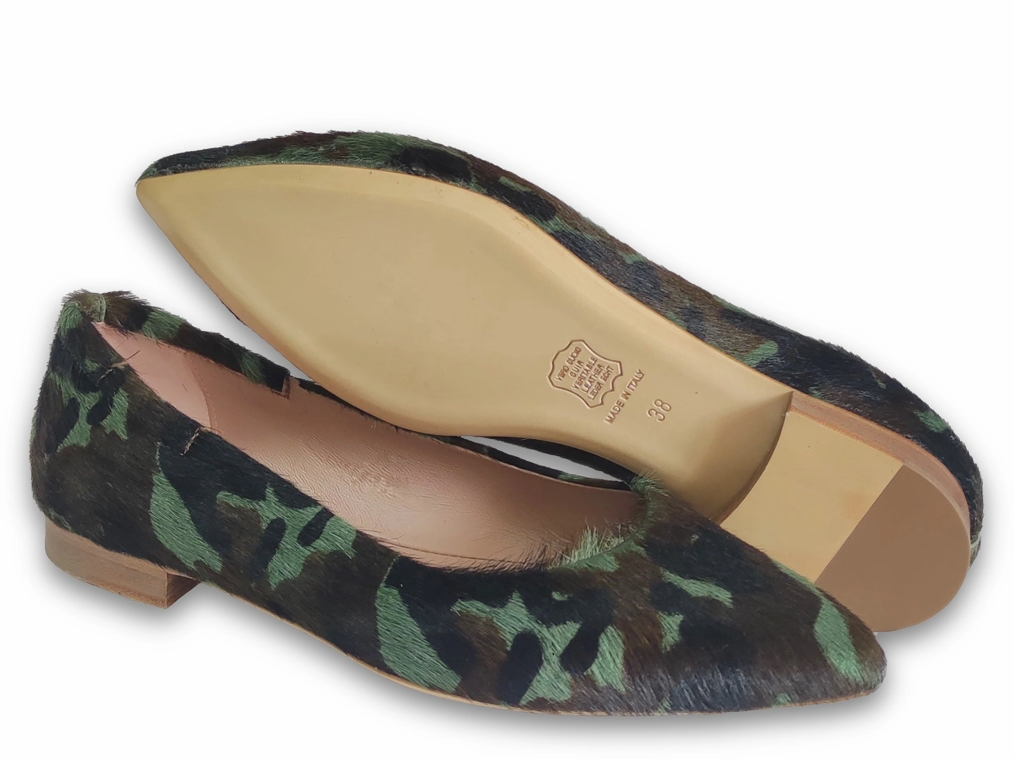 Ballerina Cavallino Camouflage Brown Mule Loafers