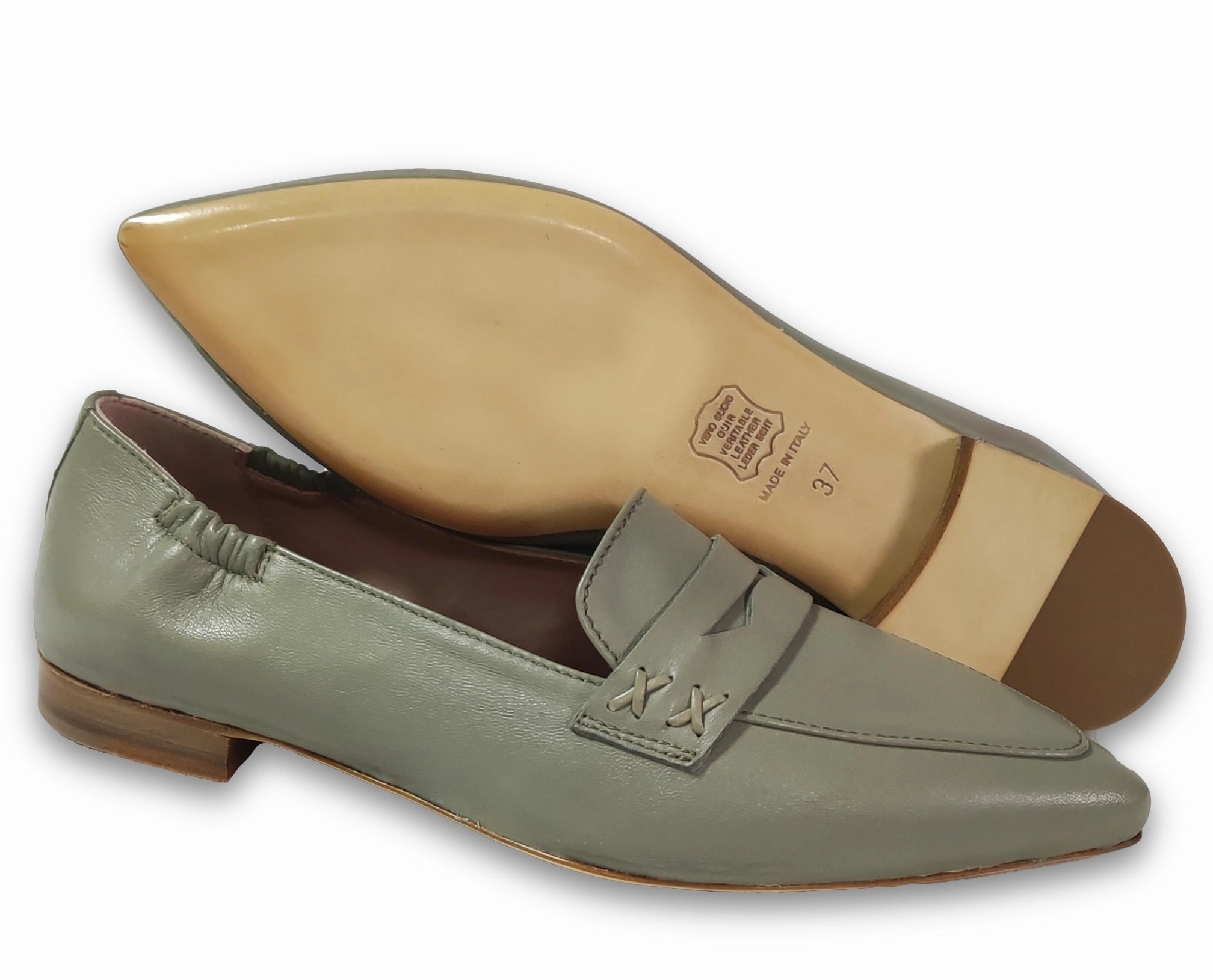 Platform Penny Loafers Ballerina Dora Salvia