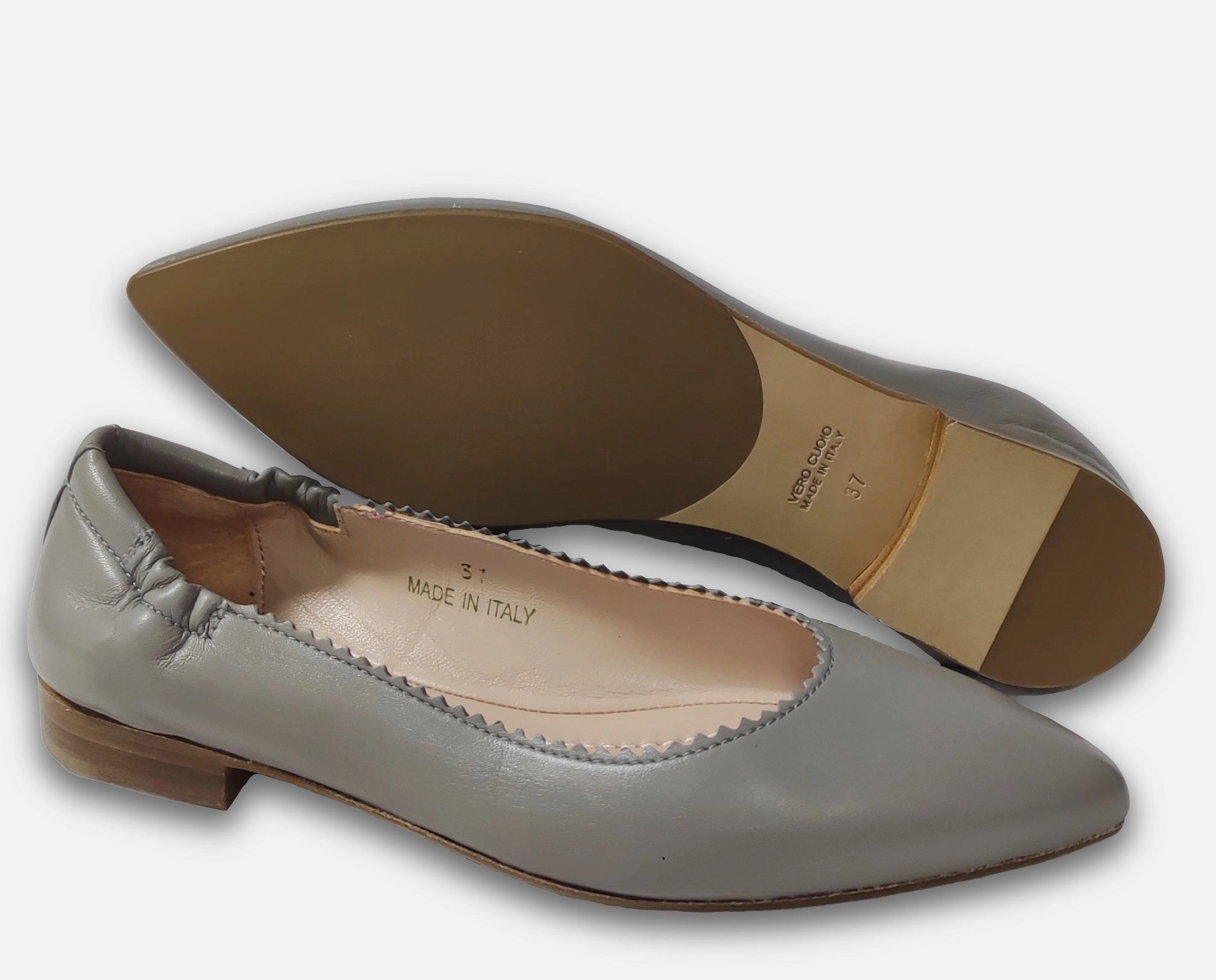 Braided Loafers Ballerina Elsa Grigio