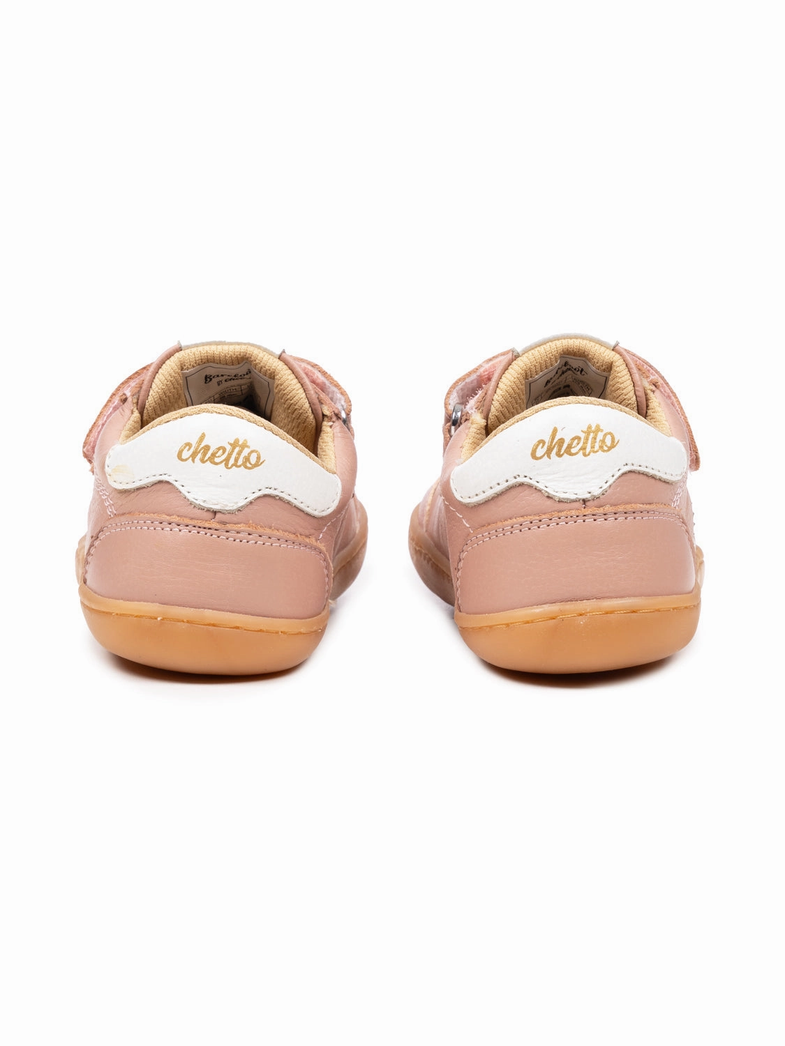 Lederschuhe Erstes Tragen Barfu-Sportschuhe aus Leder - Rosa/Wei