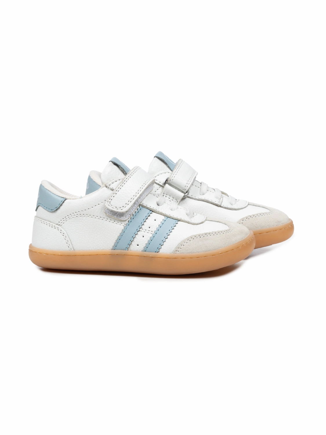 Wasserränder Entfernen Lederschuhe Barfu-Sportschuhe aus Leder - Wei/Blau