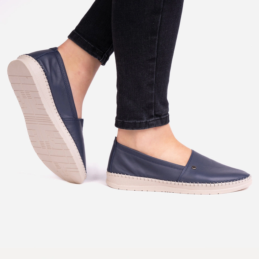 Damen Mokassins Looke PASCALE Lederschuhe Larp