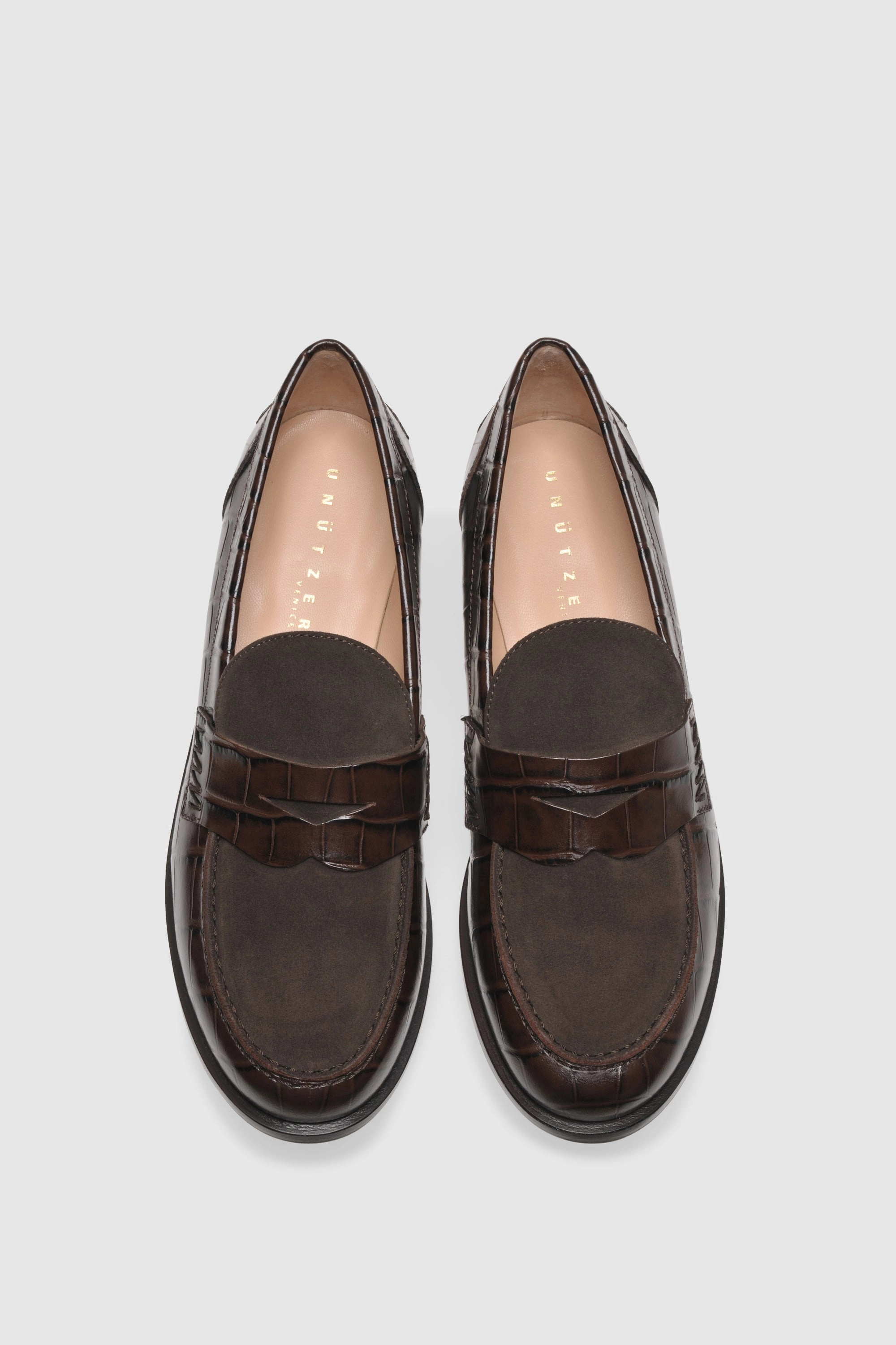 Loafer 9250 Cocco Stampato Velour Chocolate Platform Tassel Loafers