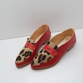 THE PENNY. BB APPLE. LEOPARD HAIR ON LAKE. APPLE MASK. UNDYED THREAD. 2CM Vivobarefoot Loafers