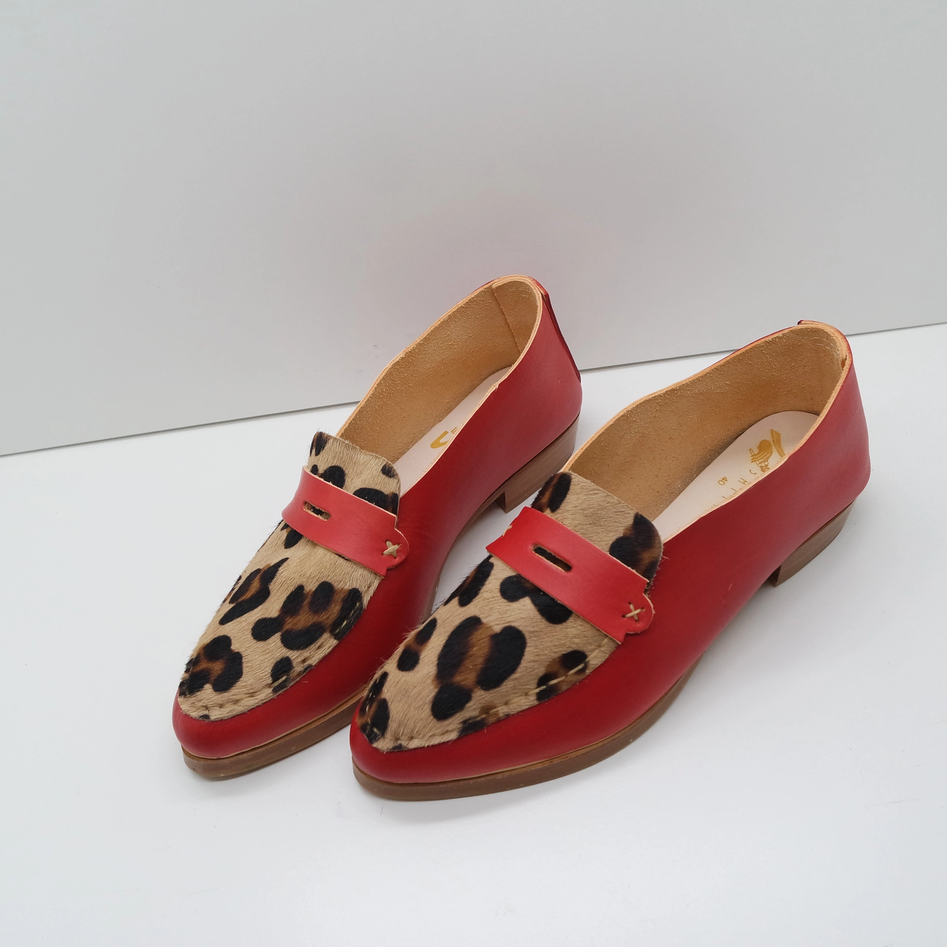 THE PENNY. BB APPLE. LEOPARD HAIR ON LAKE. APPLE MASK. UNDYED THREAD. 2CM Topman Loafers