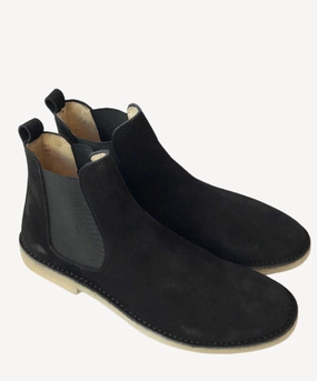 Marie Morenz 1421 Jodpur Velour Schwarz Overknee Stiefel Jeans Optik