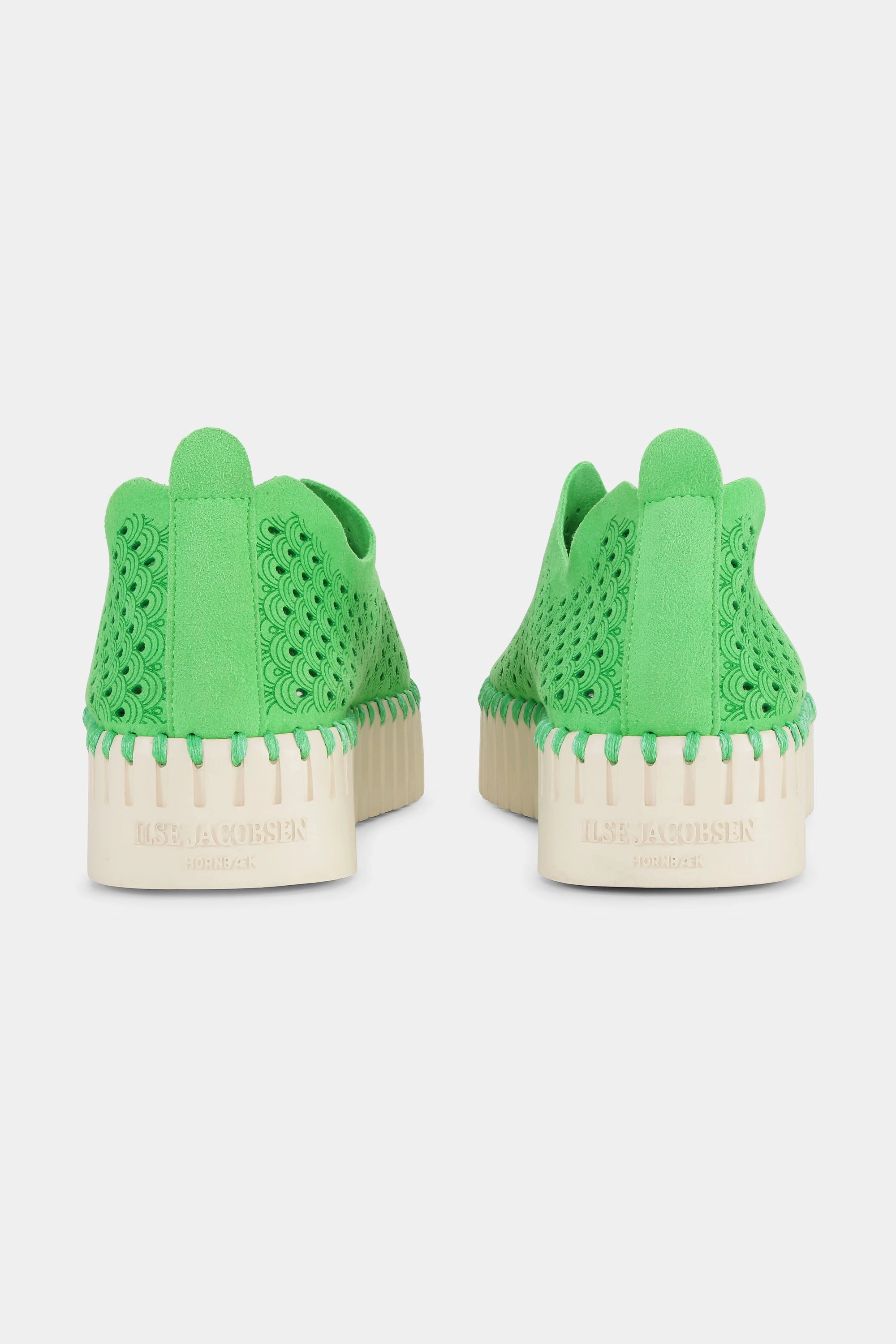 Platform Tulip Slipper - Bright Green Pantoffeln Italienische Herstellung Orthopädie