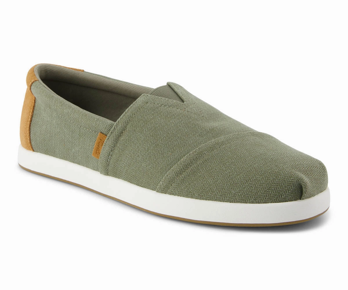 V2k Run - Sneaker Low M's Alpargata FWD Herringbone Canvas/ Tan Suede - Vetiver Grey