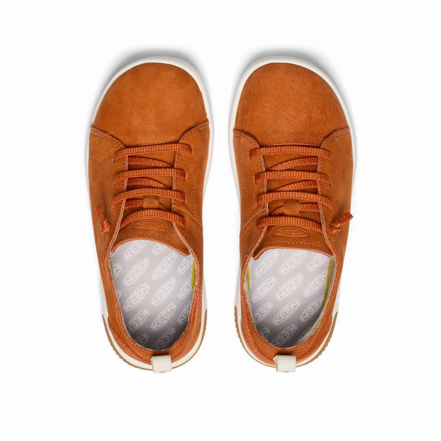 Big Kids' KNX Leather Sneaker  |  Gold Flame/Star White Italian Sneaker