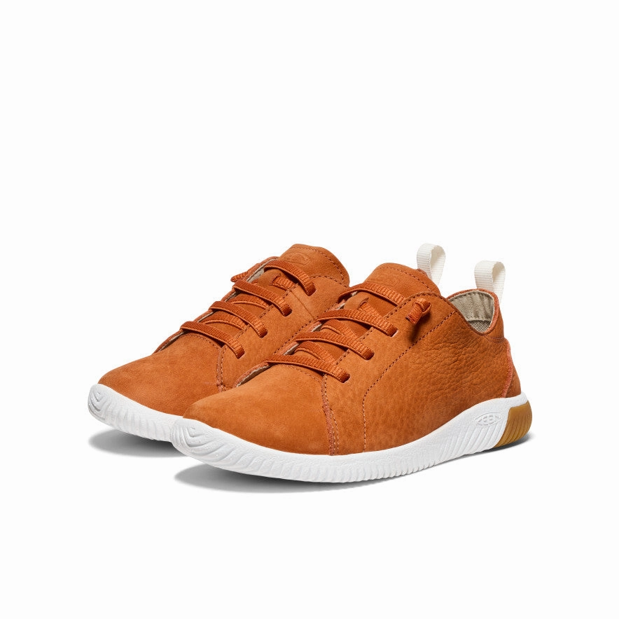Big Kids' KNX Leather Sneaker  |  Gold Flame/Star White Sexy Sneaker