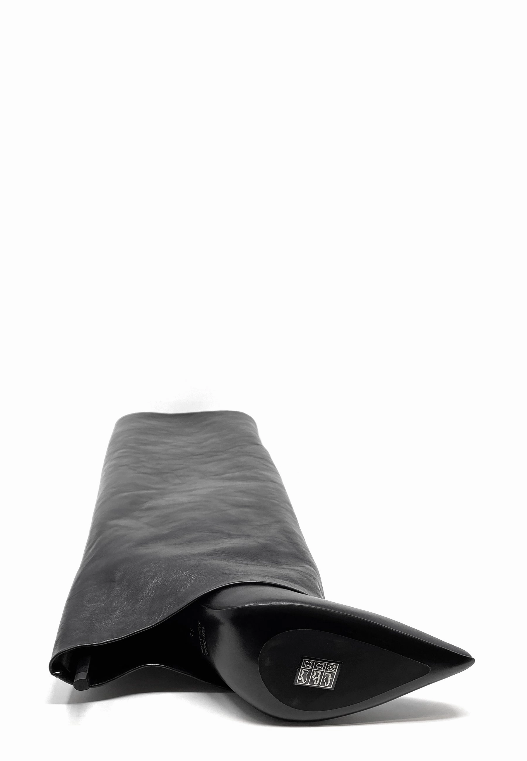 Frazier Highheel Ghost Boot | Black Chelsea Boot Rubber