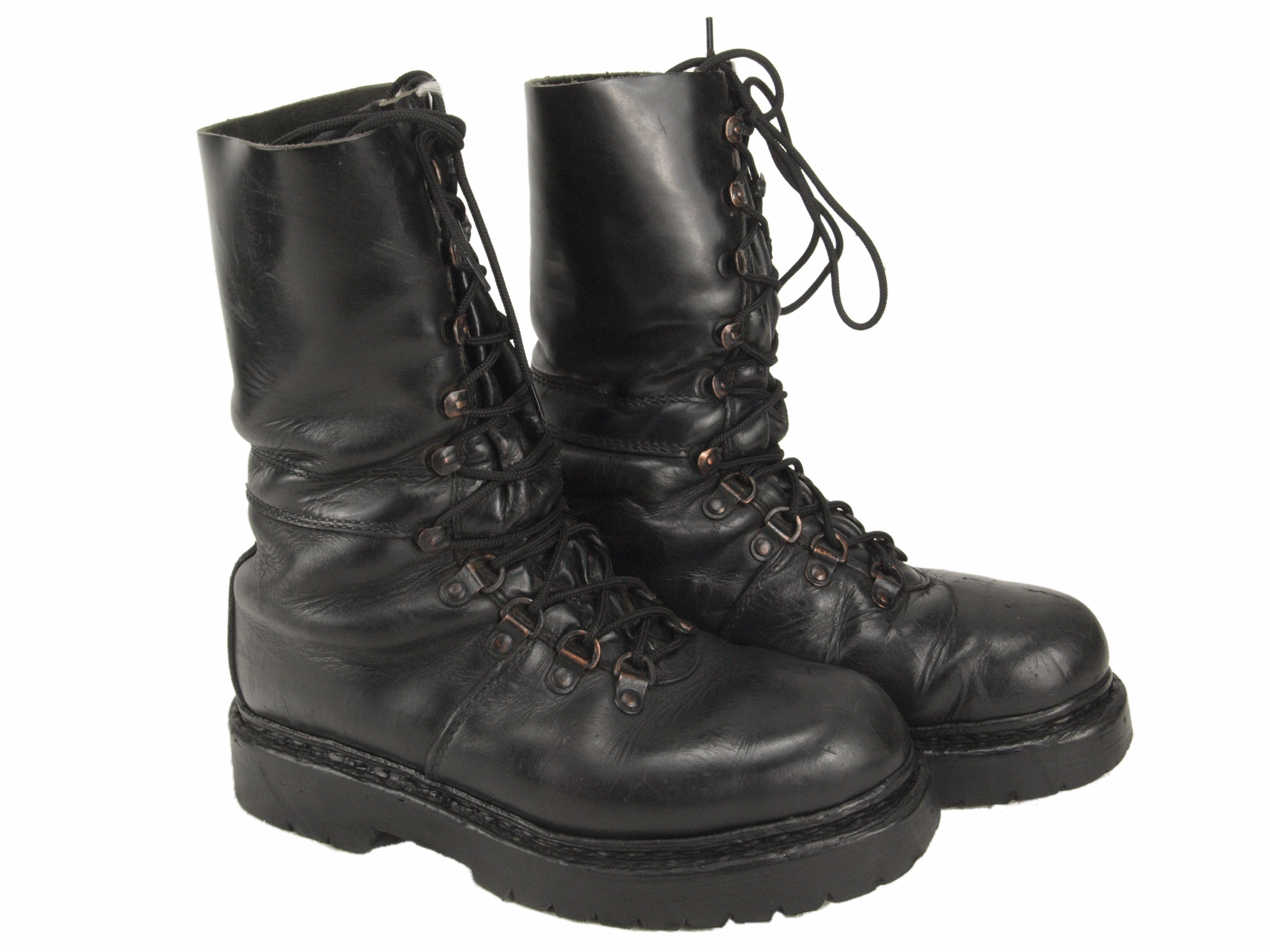 Stiefel 6 Inch Austrian Army Leather Combat Boots - half-lined - Grade 1